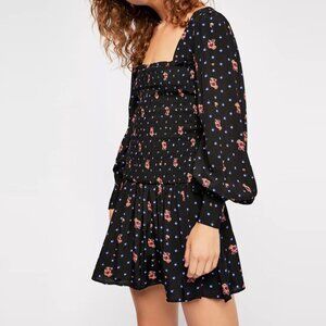Free People | Two Faces Smocked Mini Dress